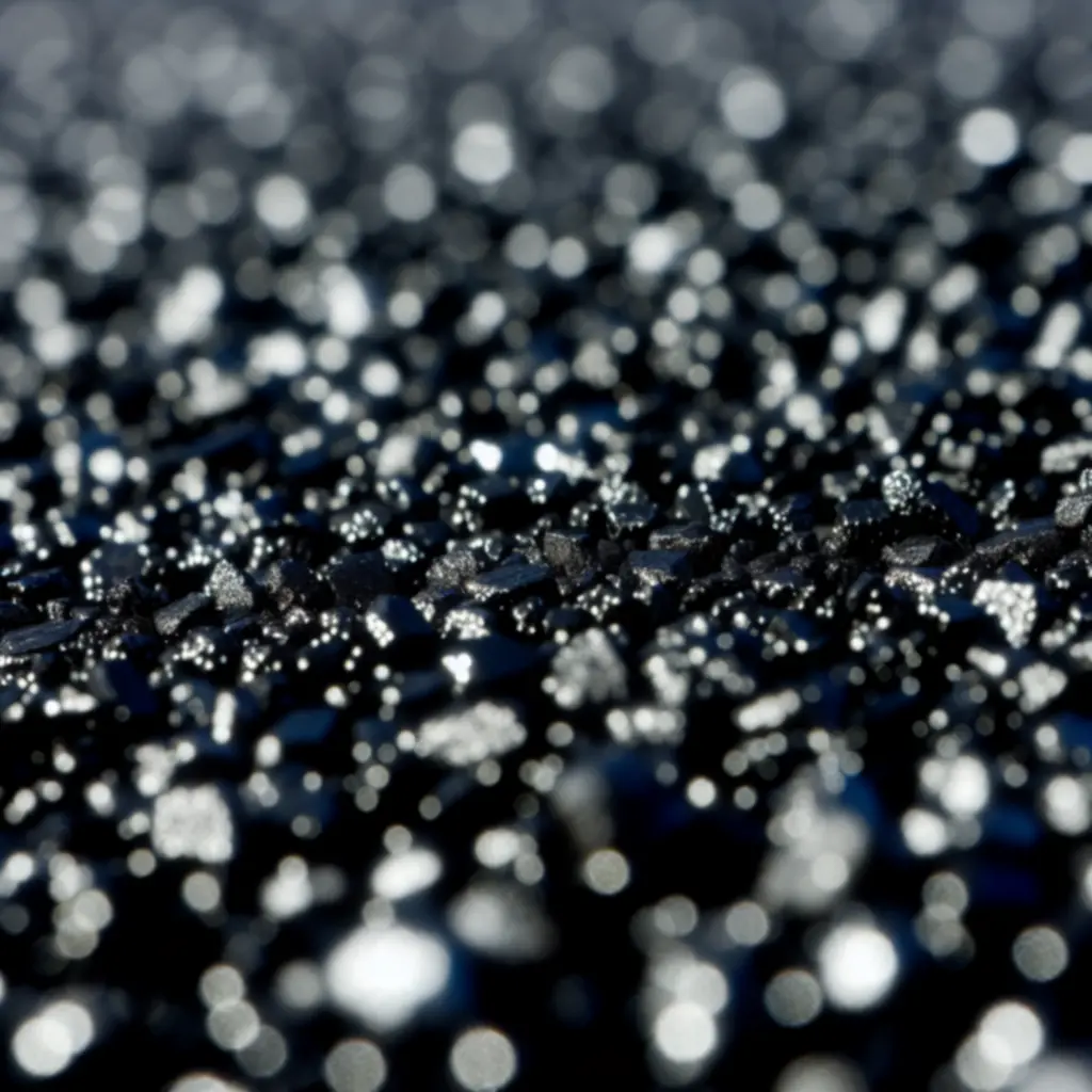 Zbliżenie na gładką, czarną nawierzchnię asfaltową o idealnej strukturze