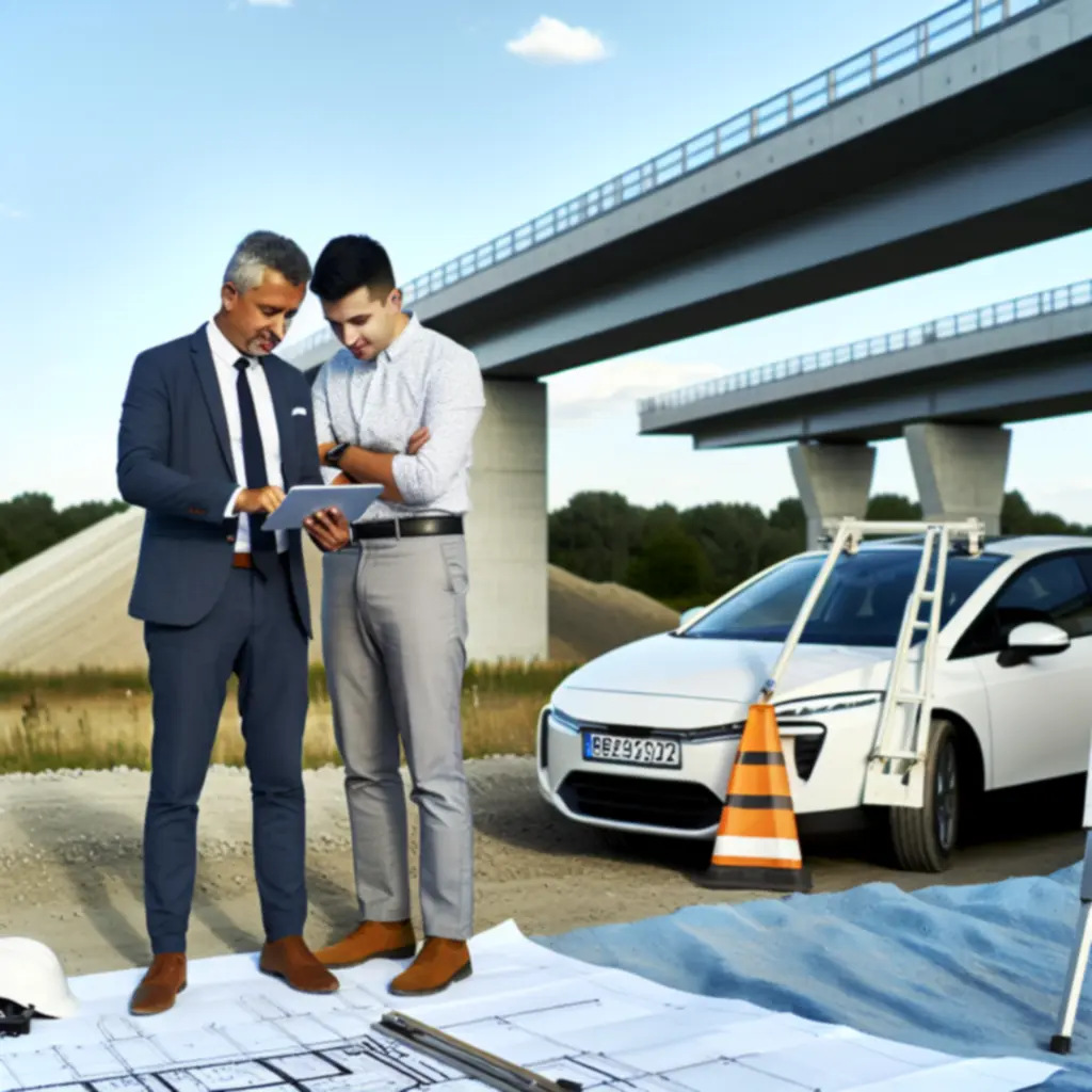 Spotkanie partnerskie z klientem na placu budowy