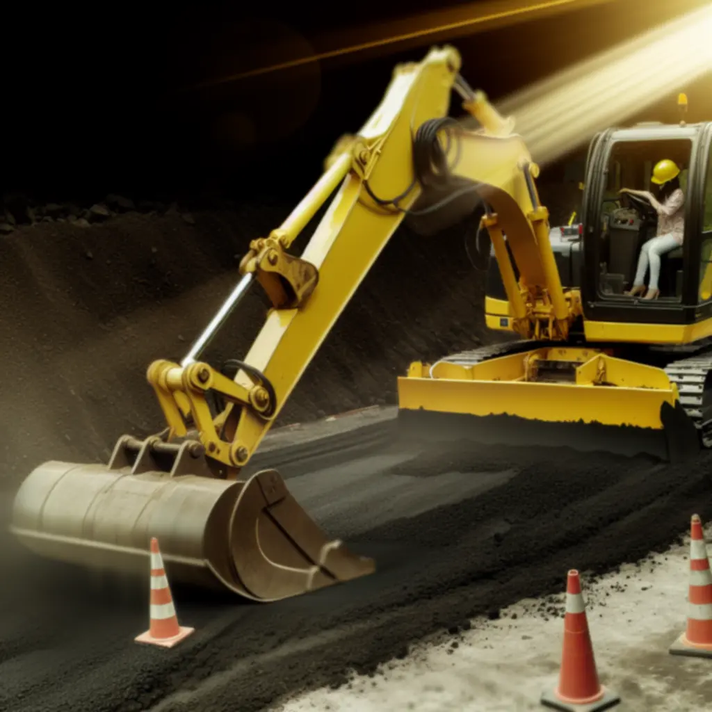 Precyzyjna maszyna do profilowania nawierzchni w centrum logistycznym