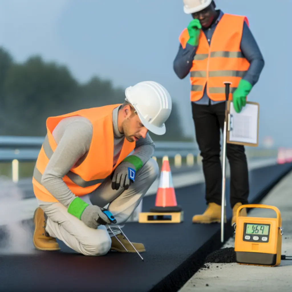 Inspektorzy kontroli jakości na placu budowy
