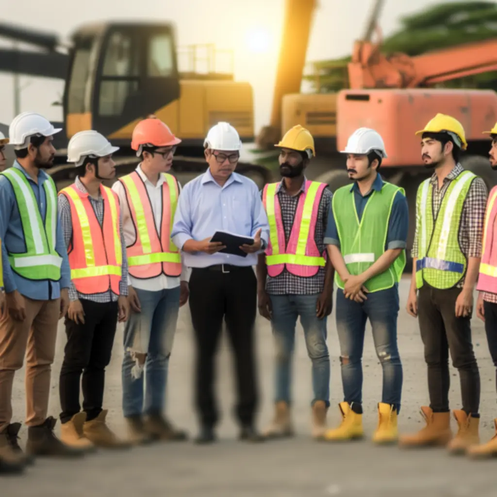 Zespół PEL-BRUK podczas briefingu bezpieczeństwa